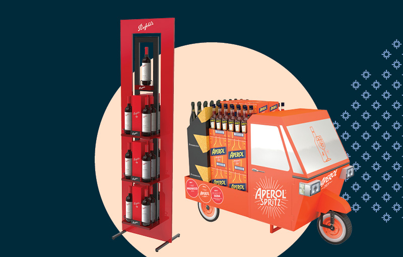 product display stand and cart display. 1TouchPoint offers vendor managed services